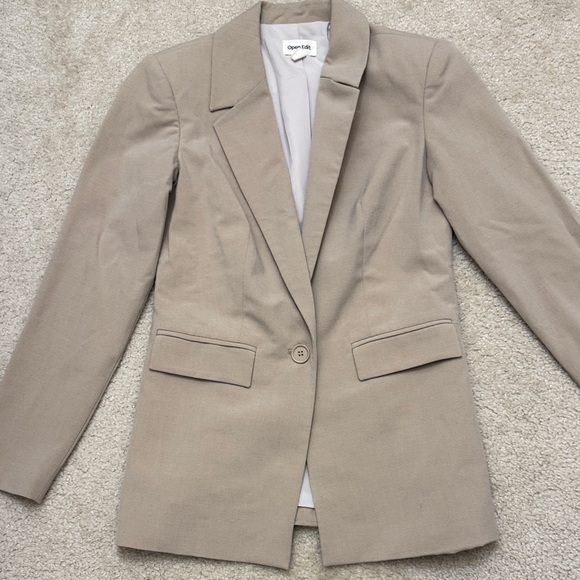 Open Edit Tan Blazer Jacket - Picture 2 of 14